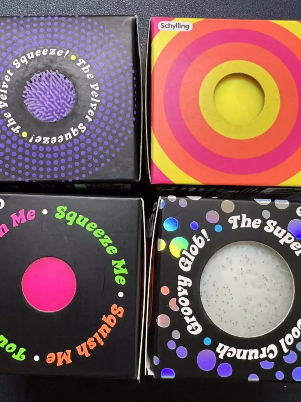 4 Nee Doh playdough packs Fuzz Ball & The Groovy Glob & Color Change & Snow Ball